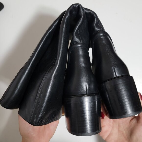 NEW Vince Fabian Knee High Boots Womens 8 Black Chic Contemporary Boho Chic - Picture 6 of 10